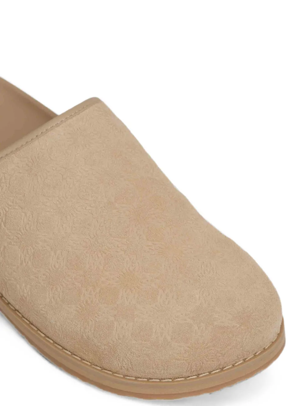 AMIRI monogram-pattern clogs Beige