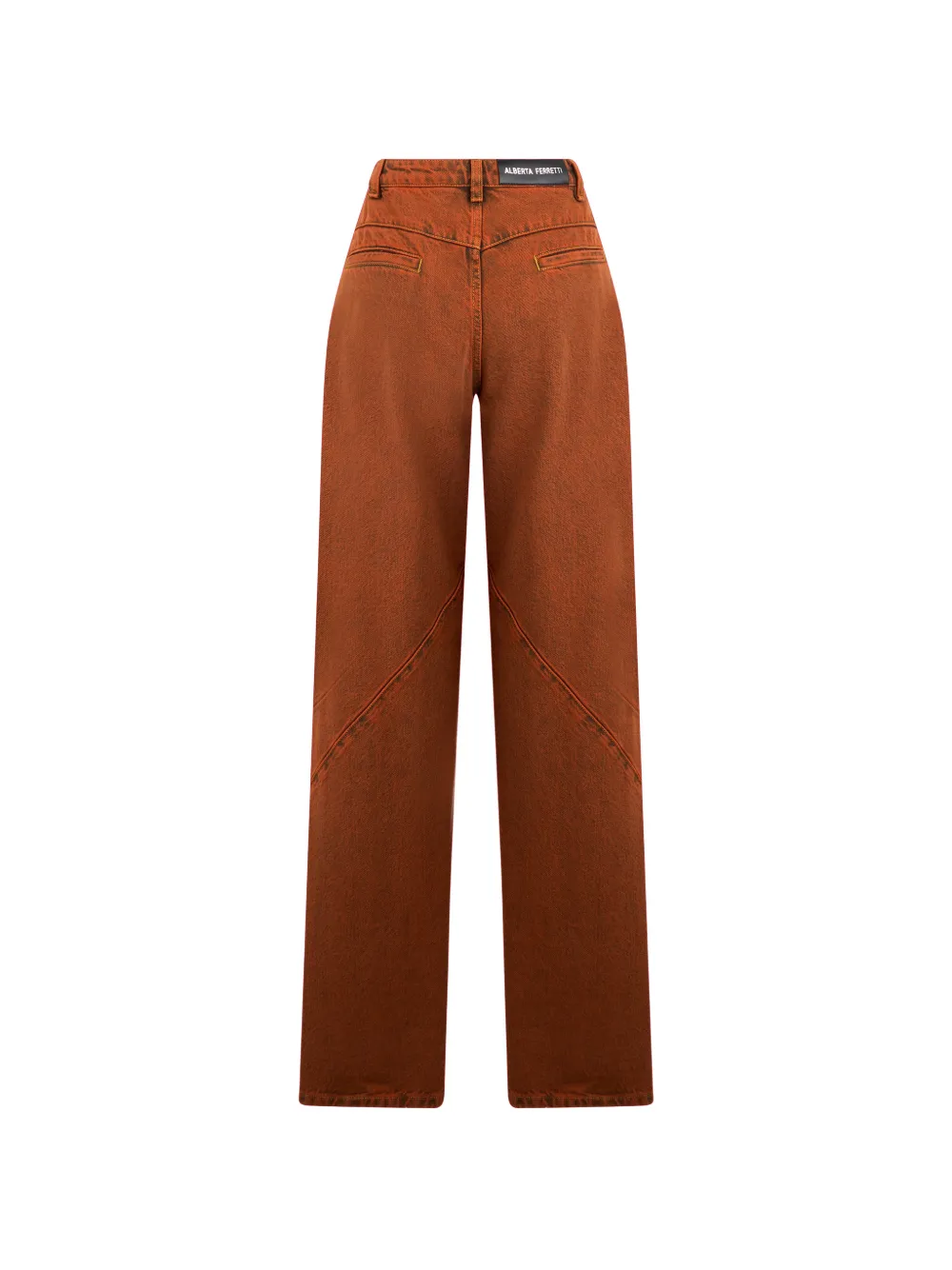 Alberta Ferretti Jeans met wijde pijpen Oranje