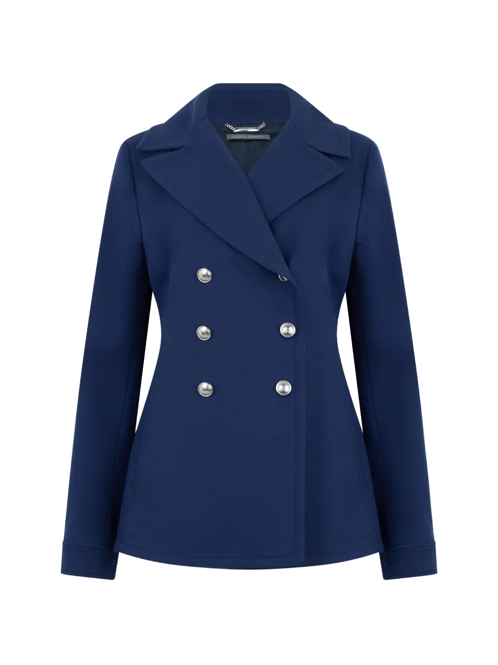 Alberta Ferretti double-breasted lapel-collar jacket - Blau