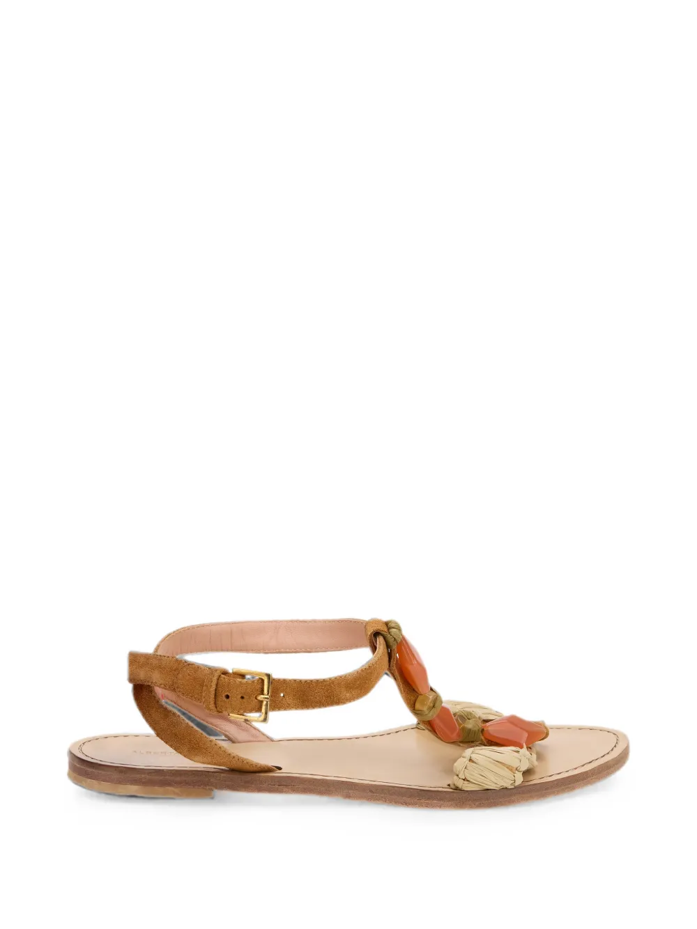 Alberta Ferretti embellished buckled sandals Bruin