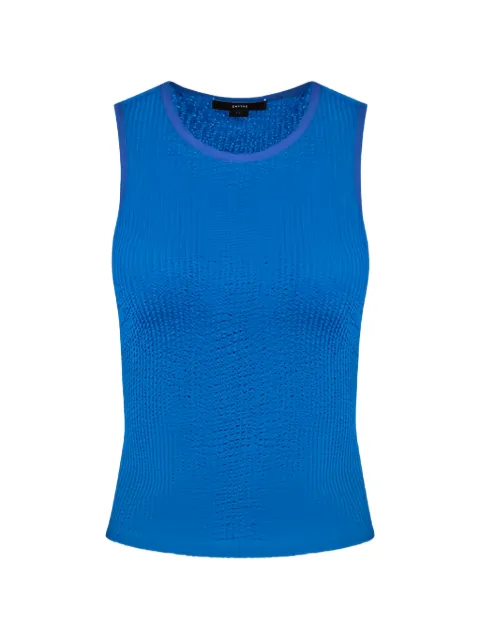 Smythe textured-knit racerback tank top