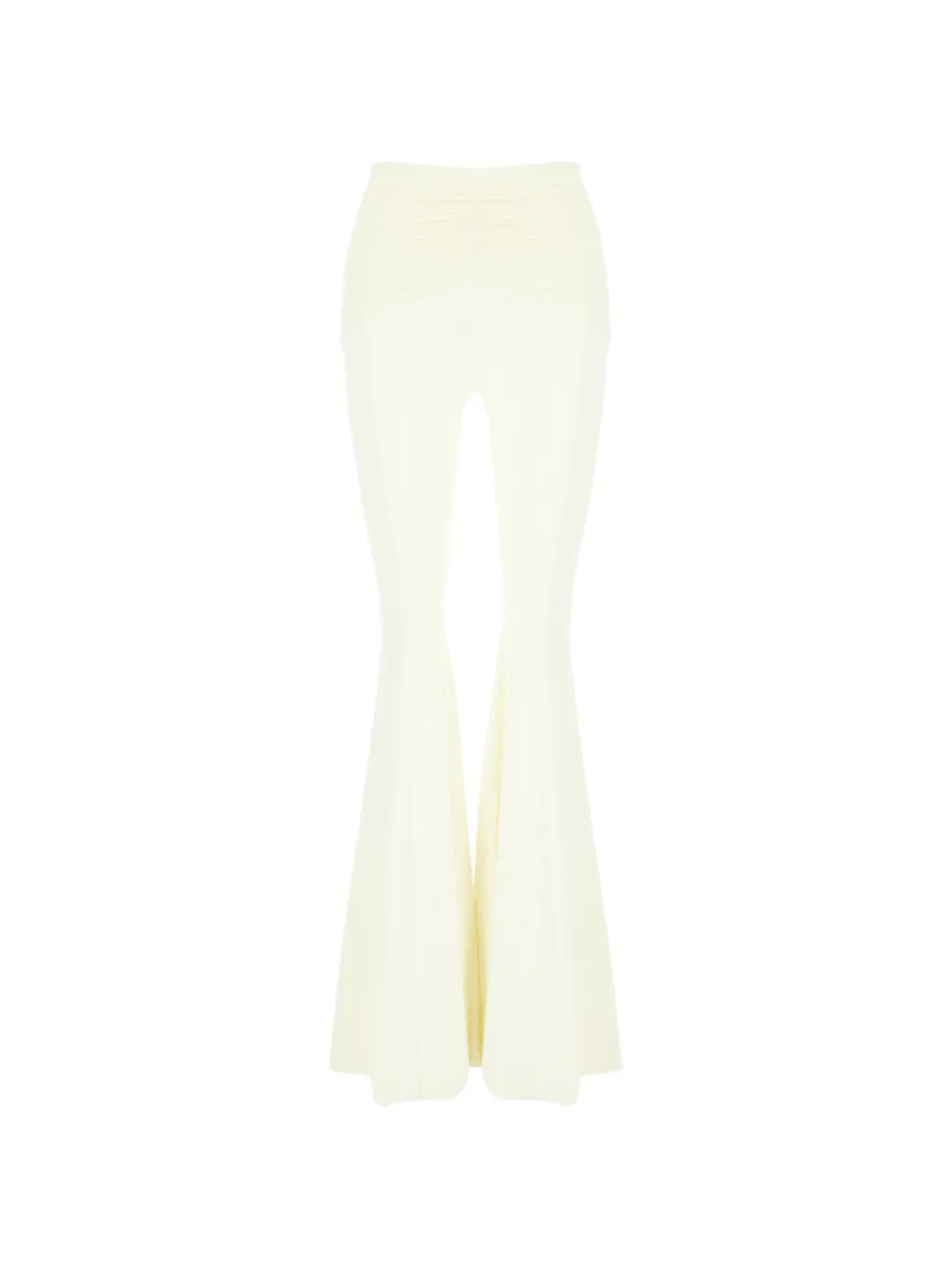 Maison Anami ruched flared trousers - Nude