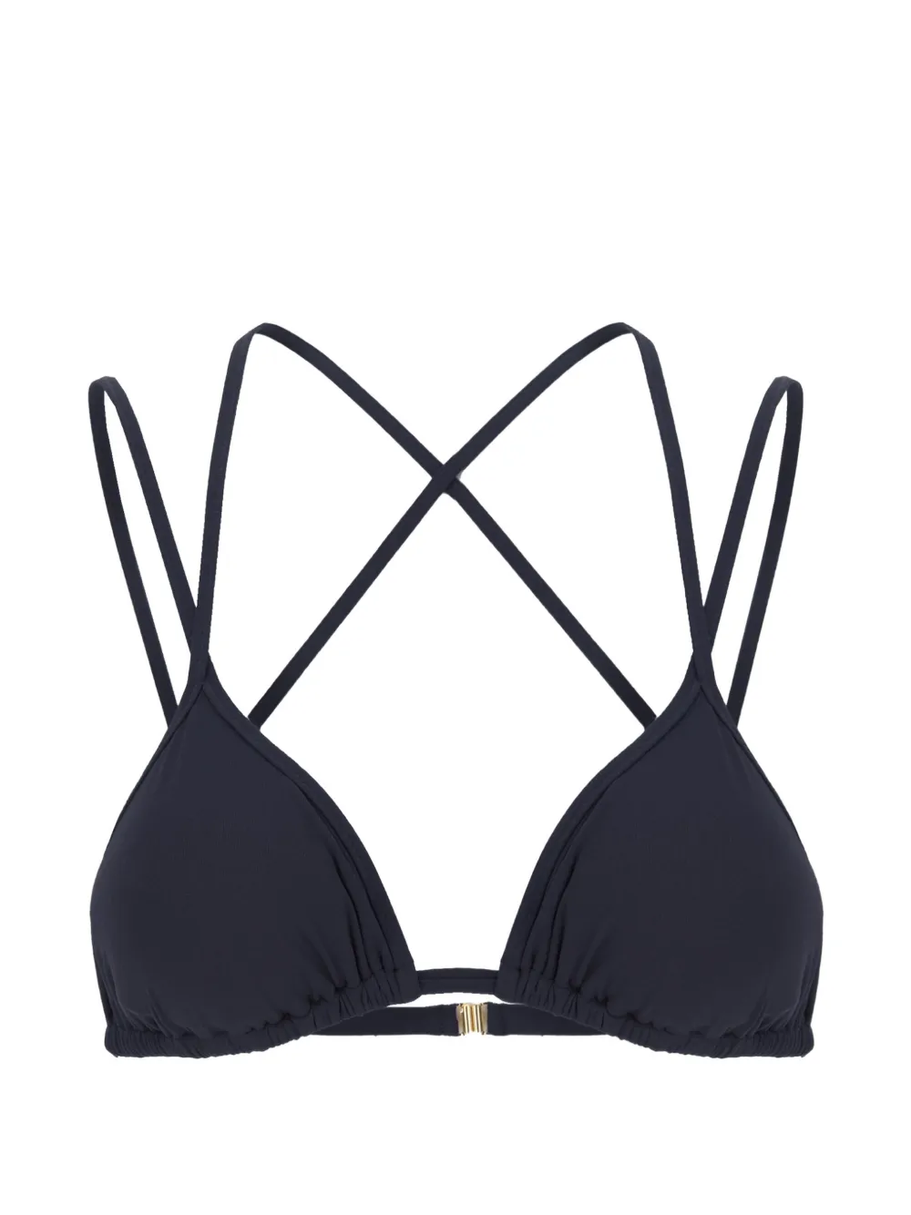 Maison Anami cross-strap triangle bikini top - Blu