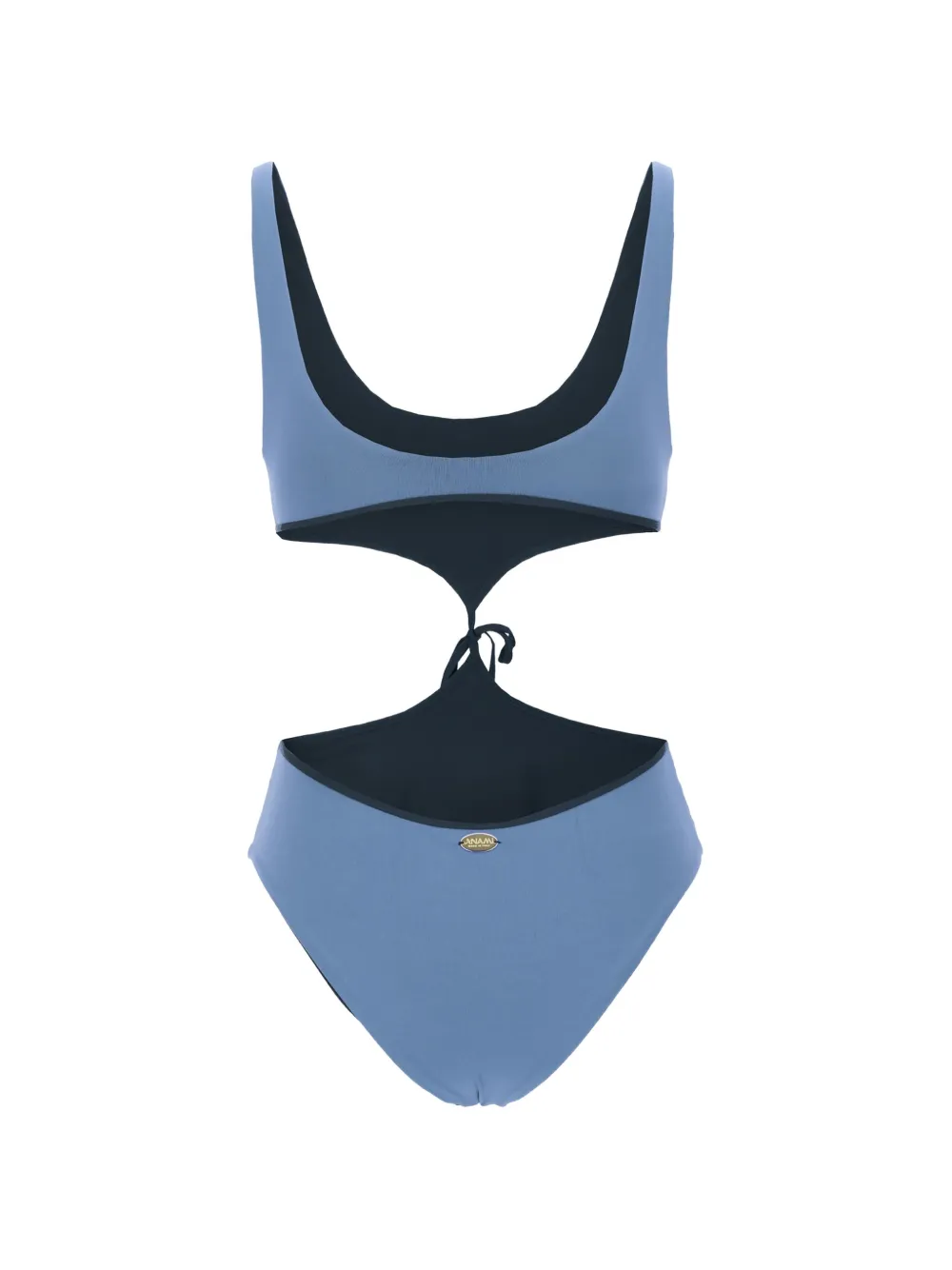 Maison Anami Omkeerbaar badpak met uitgesneden details Blauw
