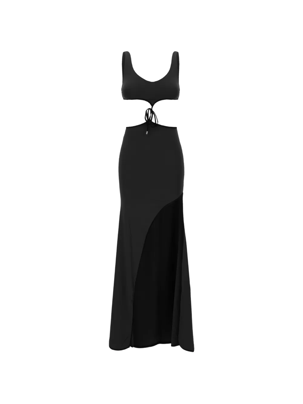 Maison Anami cut-out side-slit maxi dress - Schwarz