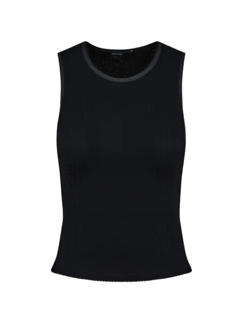 Smythe textured-knit racerback tank top