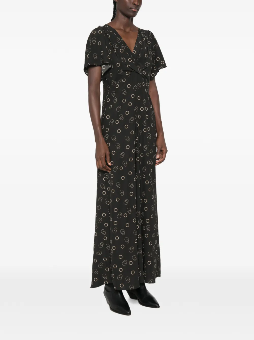 ISABEL MARANT Falja maxi-dress Zwart
