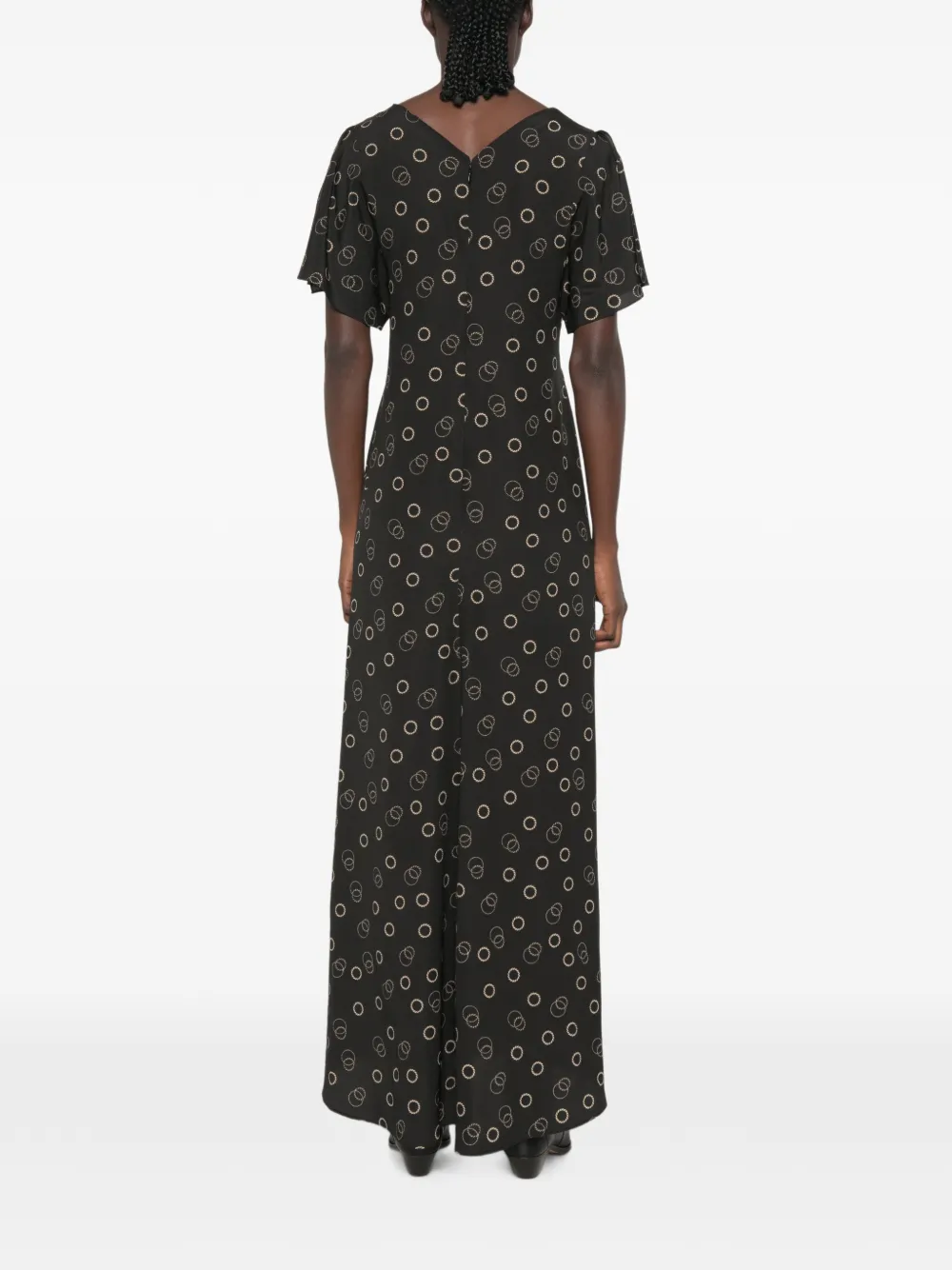 ISABEL MARANT Falja maxi-dress Zwart