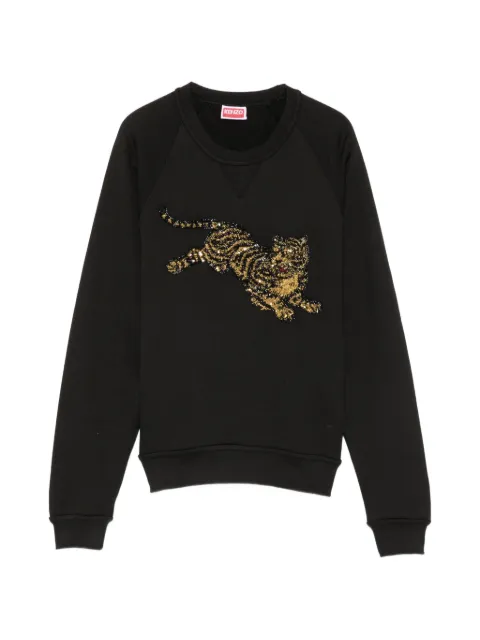 Kenzo sequin-embellished tiger-motif sweatshirt