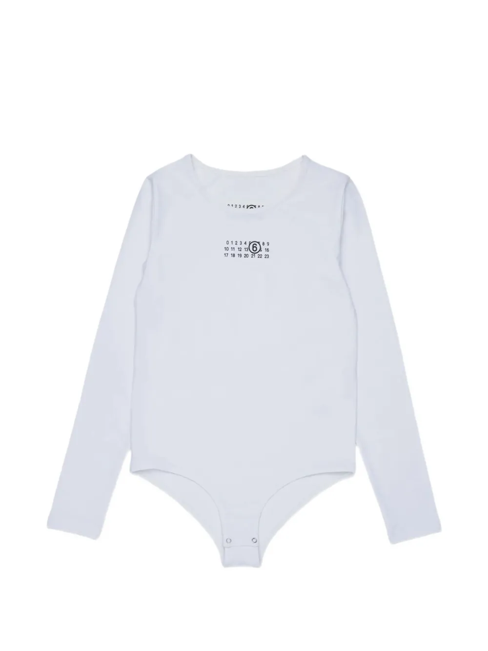 MM6 Maison Margiela Kids logo long-sleeve bodysuit - Bianco