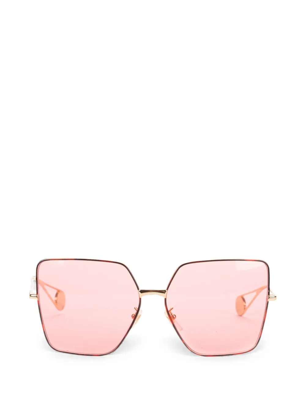 Gucci Pre-Owned squared-frame sunglasses - Oro