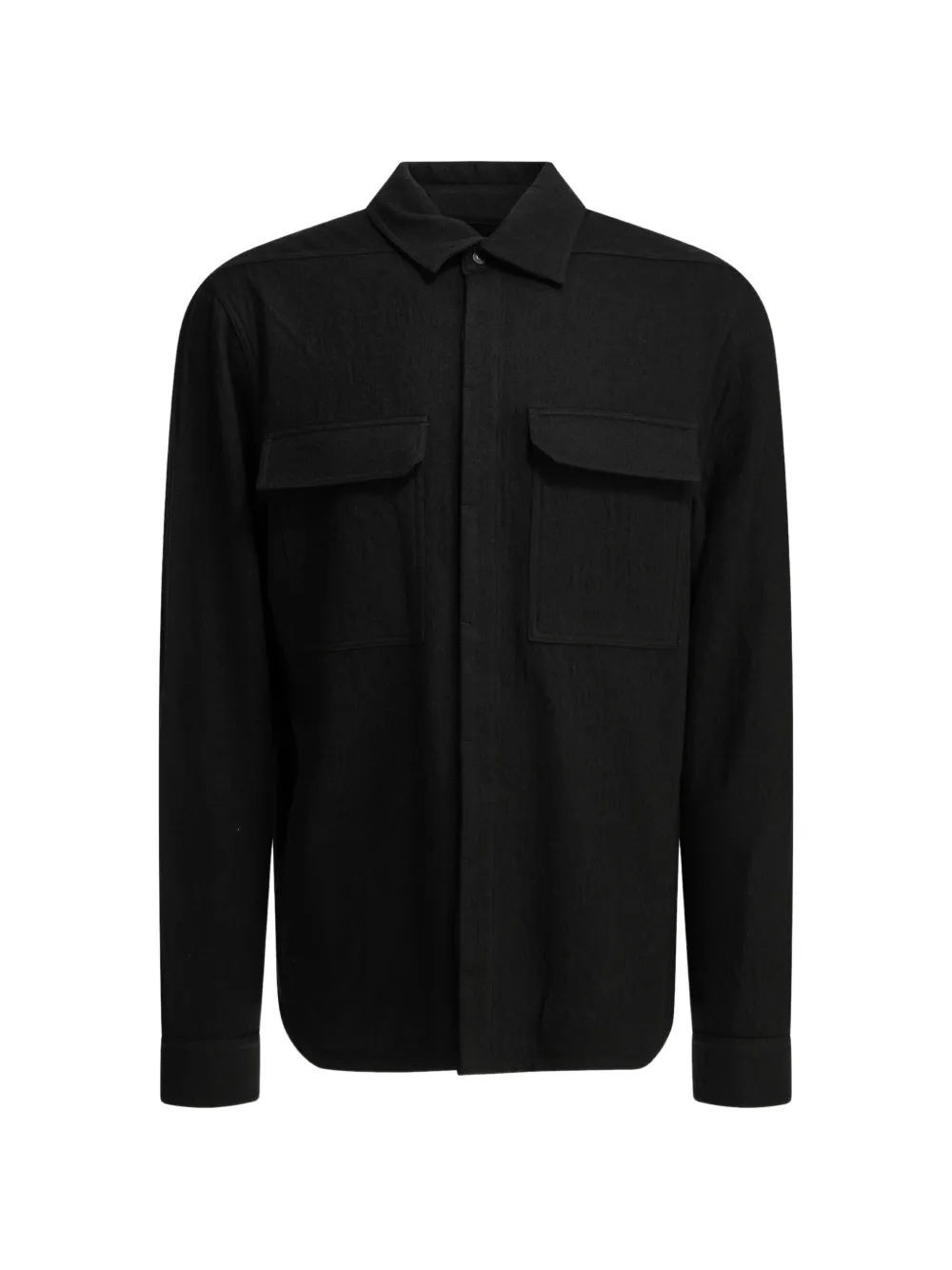 Rick Owens flap-pocket long-sleeve shirt - Nero