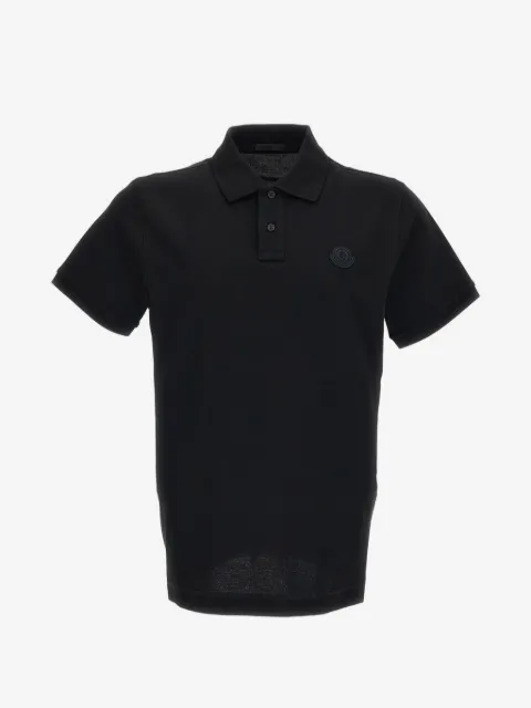 Moncler logo-patch piqué polo shirt