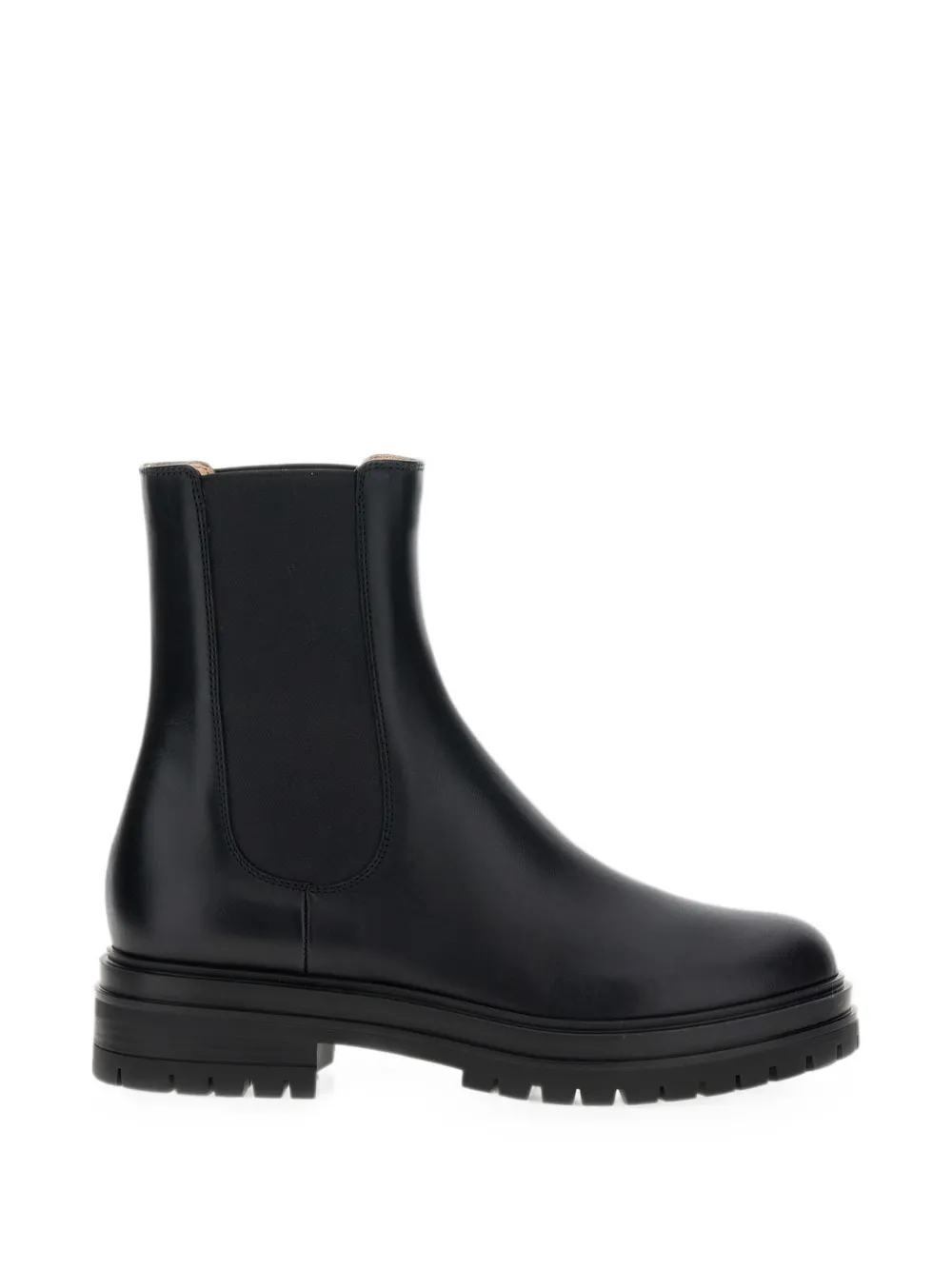 Gianvito Rossi elastic-panel leather Chelsea boots Zwart