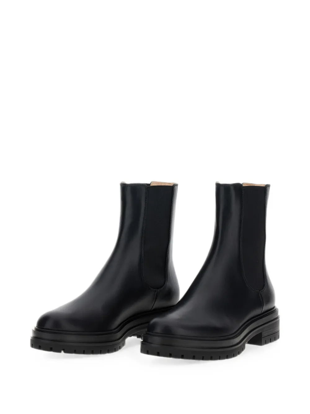 Gianvito Rossi elastic-panel leather Chelsea boots Zwart