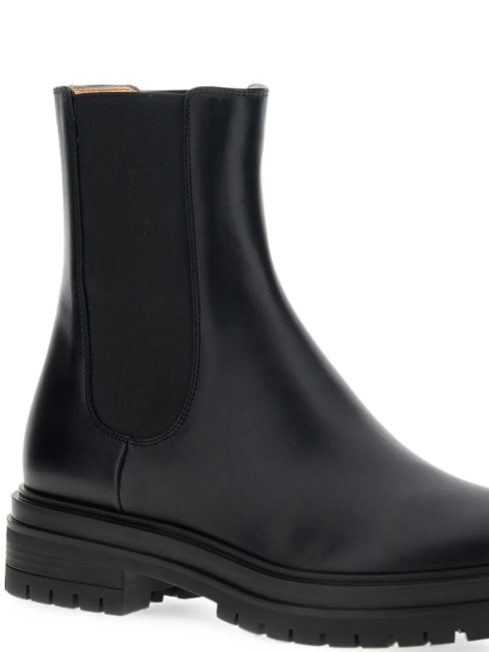 Gianvito Rossi elastic-panel leather Chelsea boots Zwart