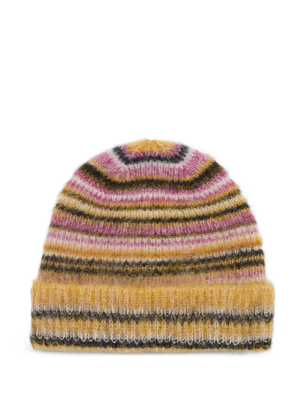 ISABEL MARANT Morenne striped beanie hat - Giallo