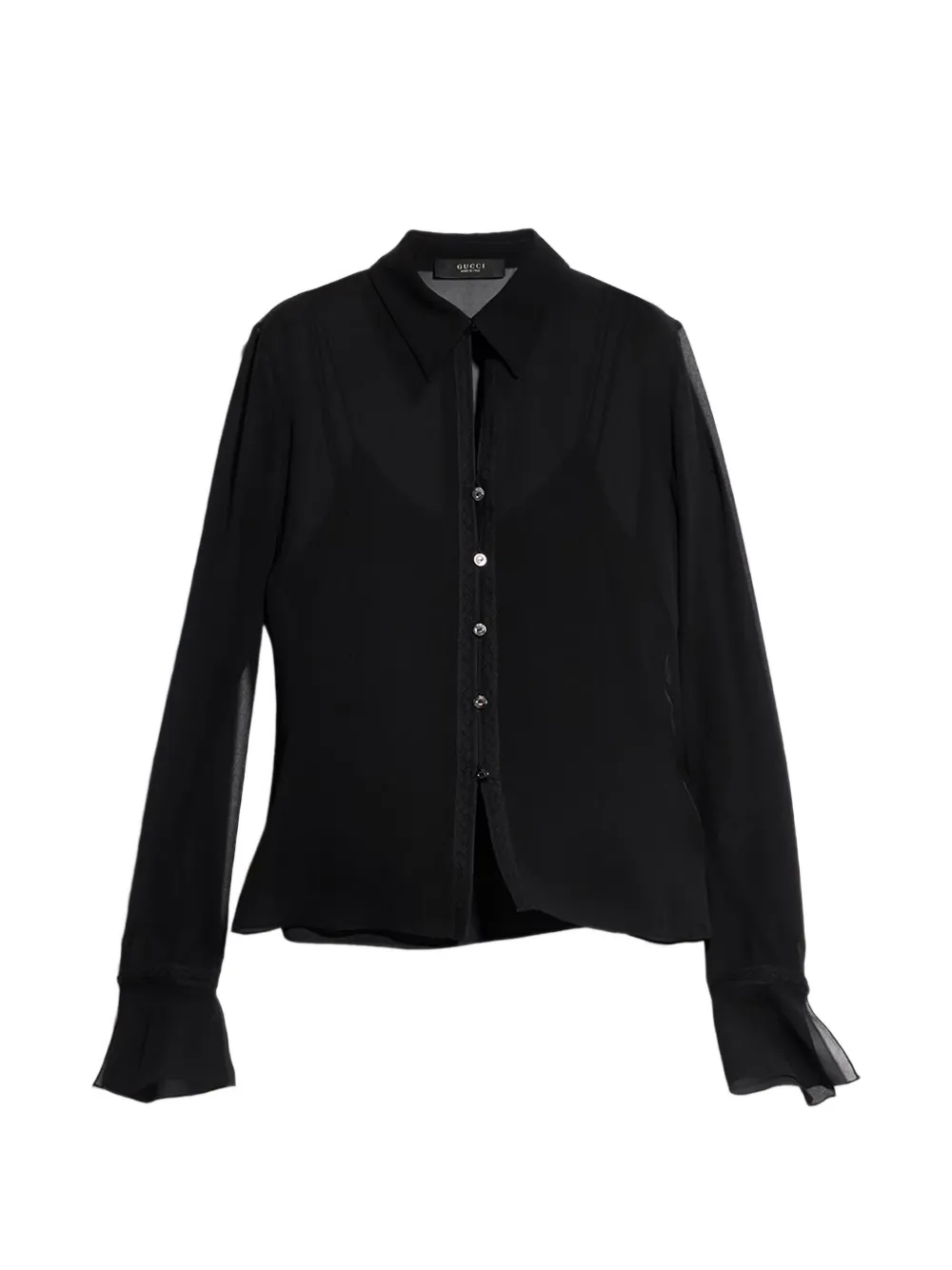 Gucci Flared-cuff Shirt In Black