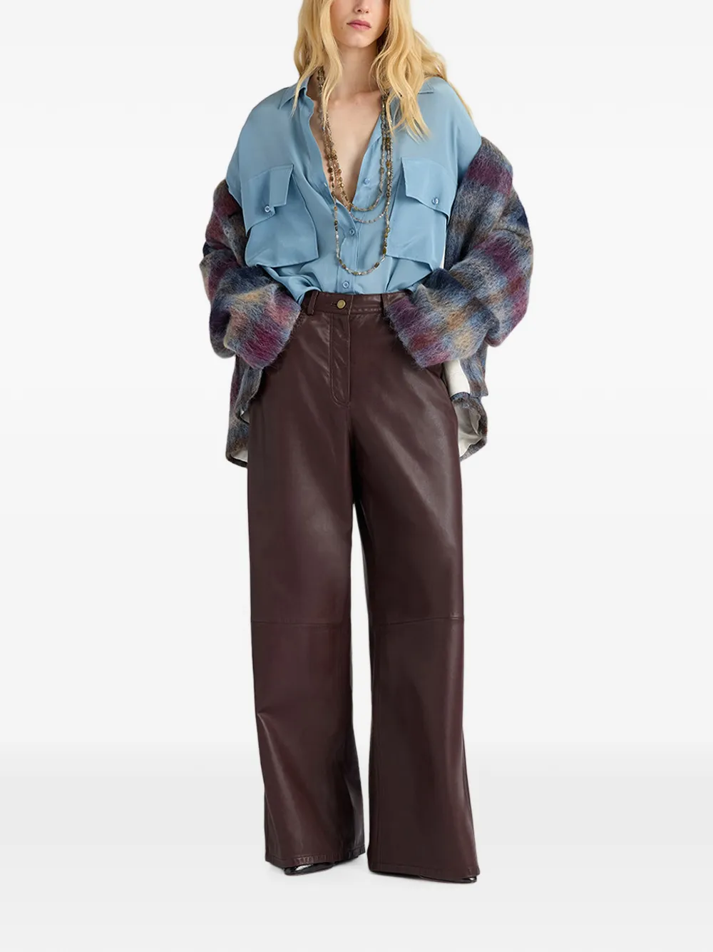 MOMONÌ Pitanga blouse Blauw
