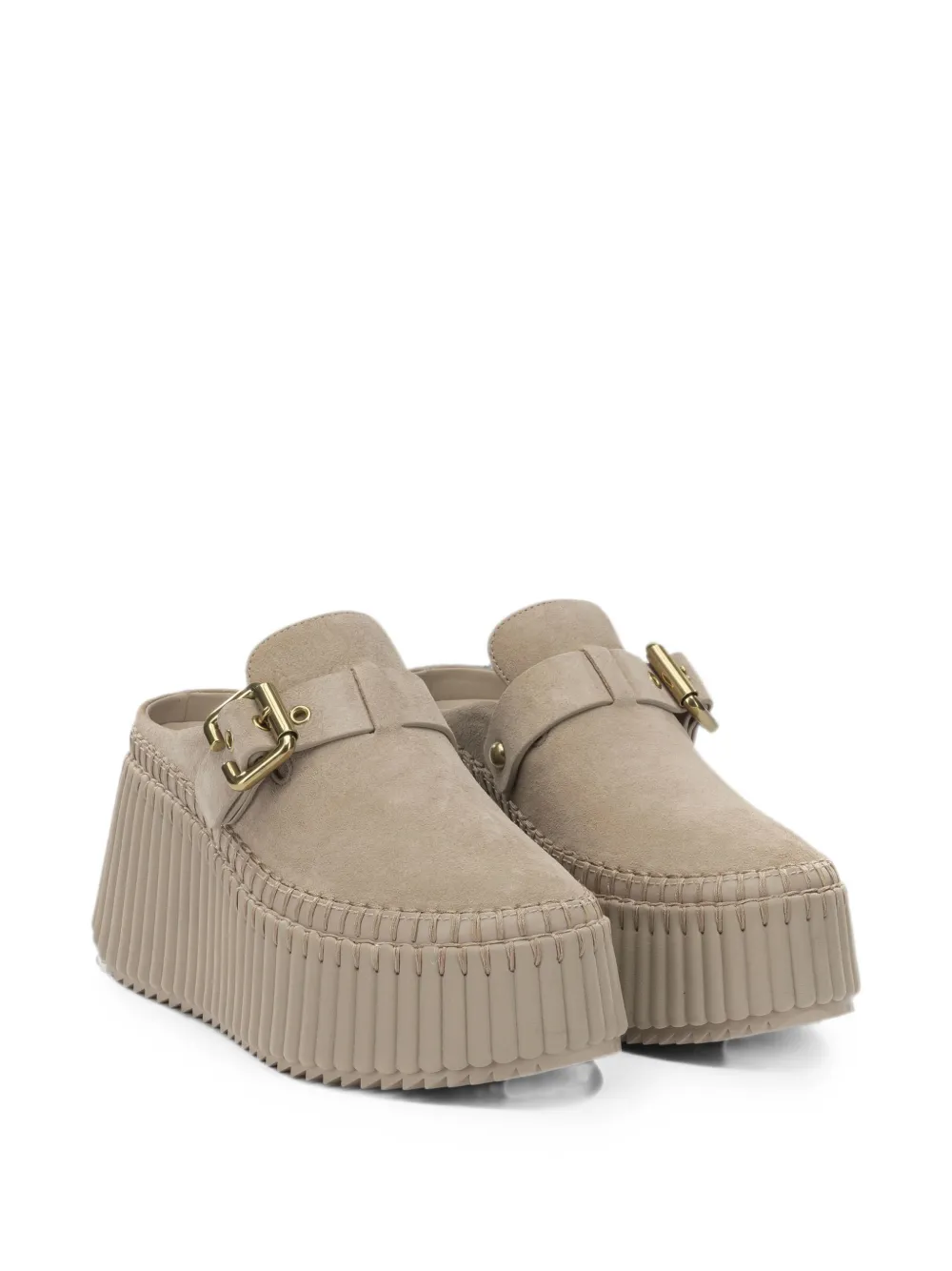 Chloé Nama platform mules Beige