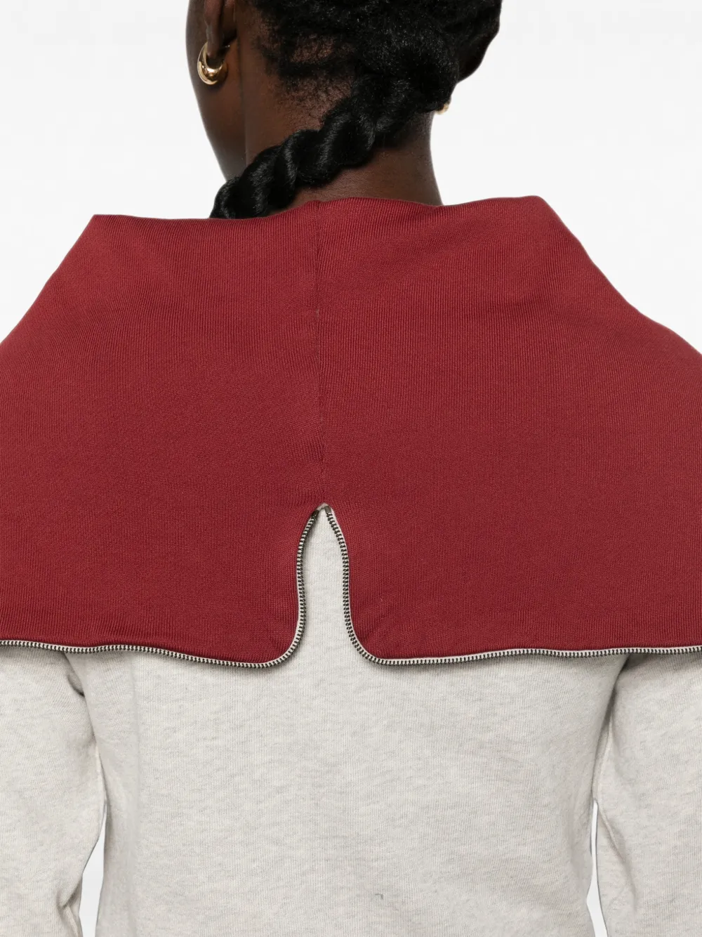 Kenzo Hoodie met geborduurd logo en capuchon met rits Grijs