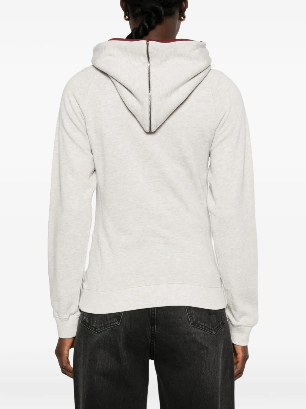 Kenzo Hoodie met geborduurd logo en capuchon met rits Grijs