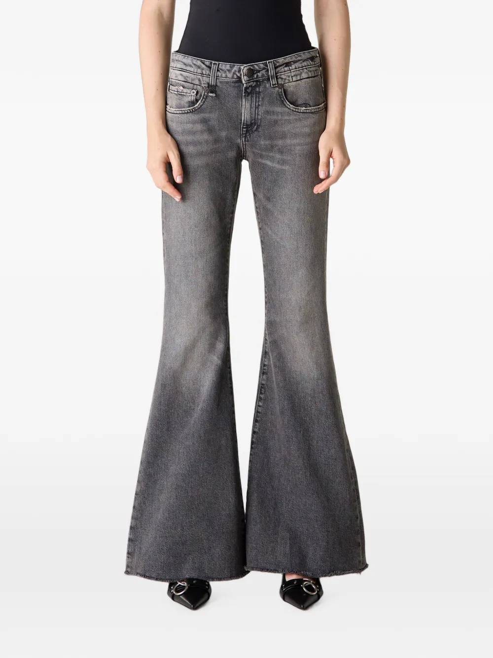 R13 Overflow Boy flared jeans - Grau