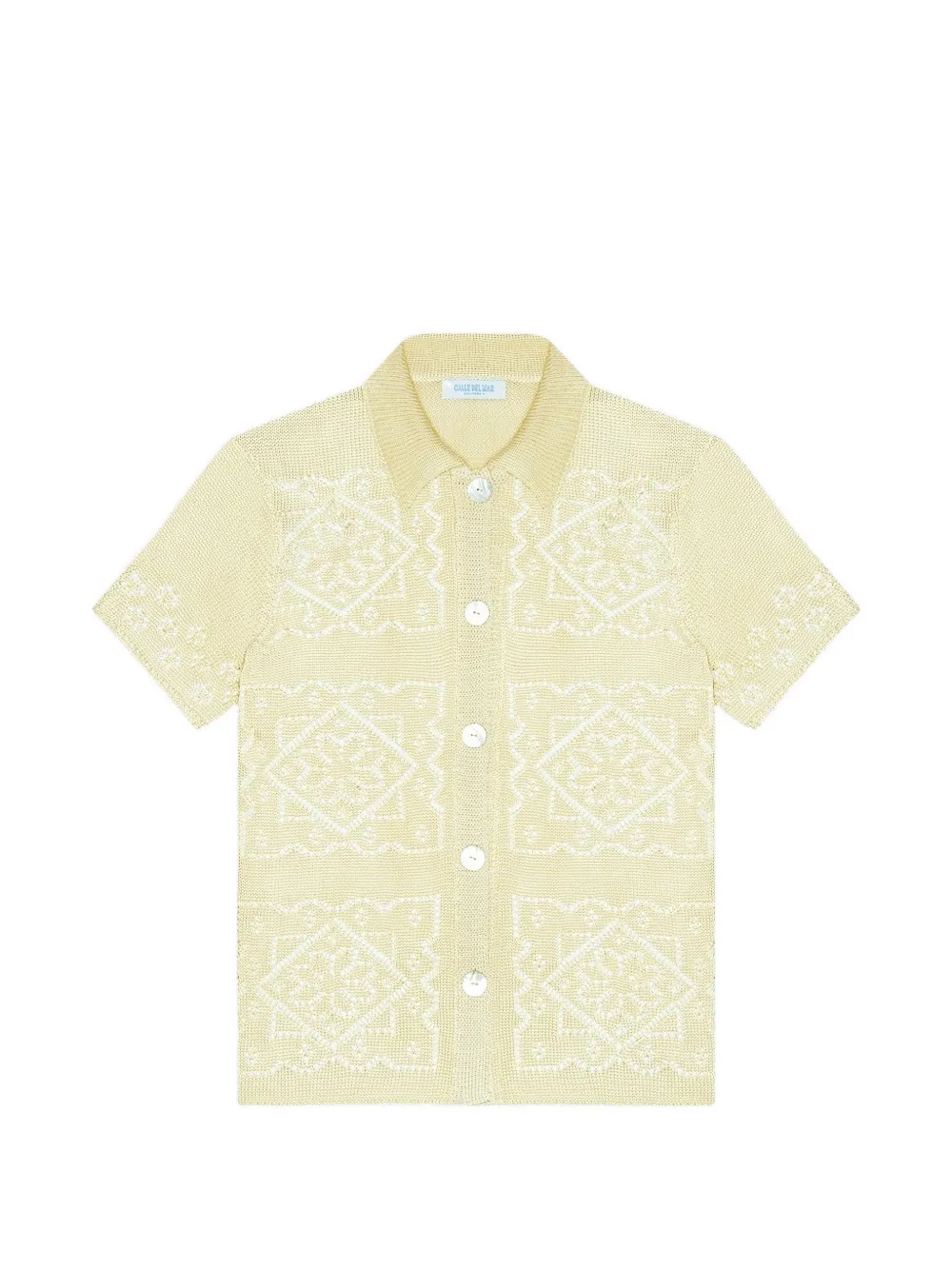 Calle Del Mar handkerchief short-sleeve shirt - Yellow