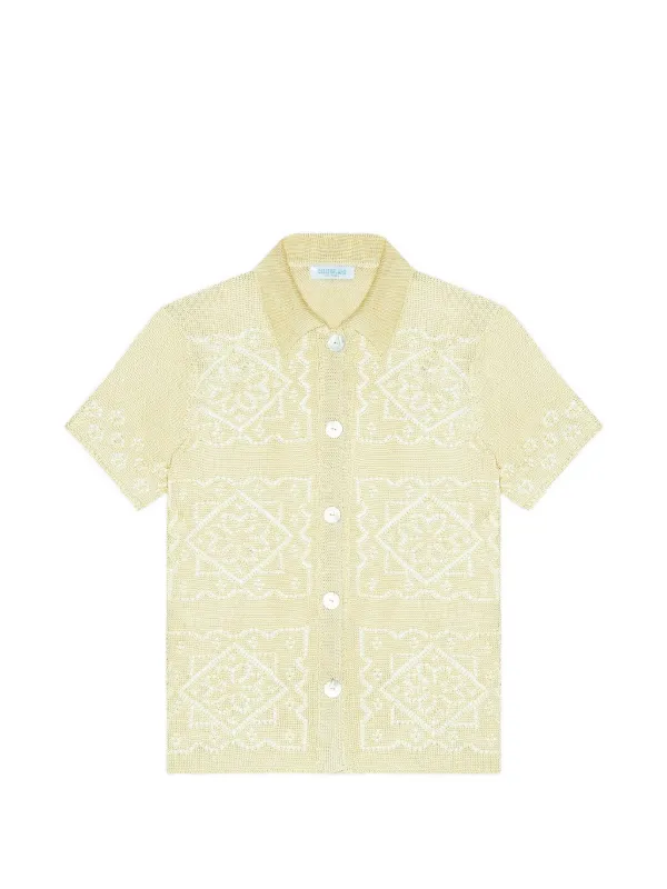 Calle Del Mar Handkerchief Short-sleeve Shirt in Yellow