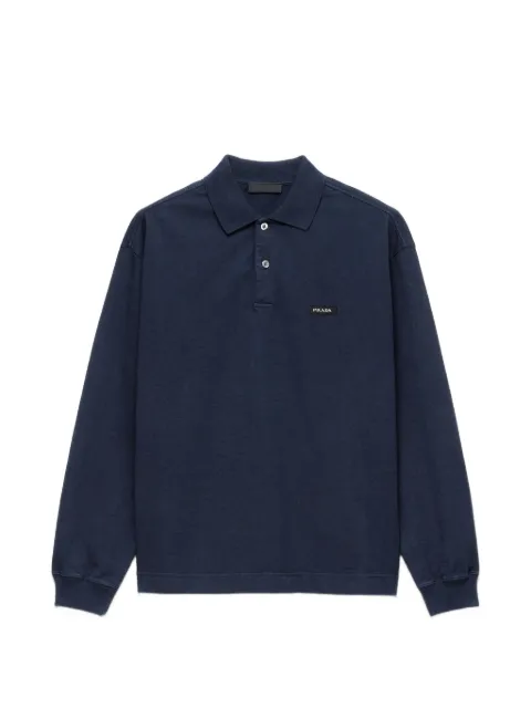 Prada long-sleeved cotton polo shirt