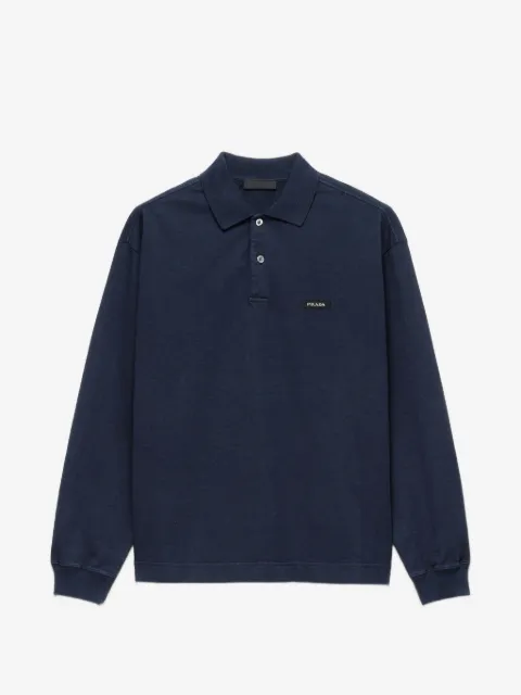 Prada long-sleeved cotton polo shirt