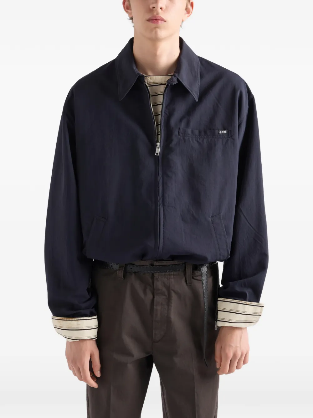 Prada Jack met logoplakkaat Blauw