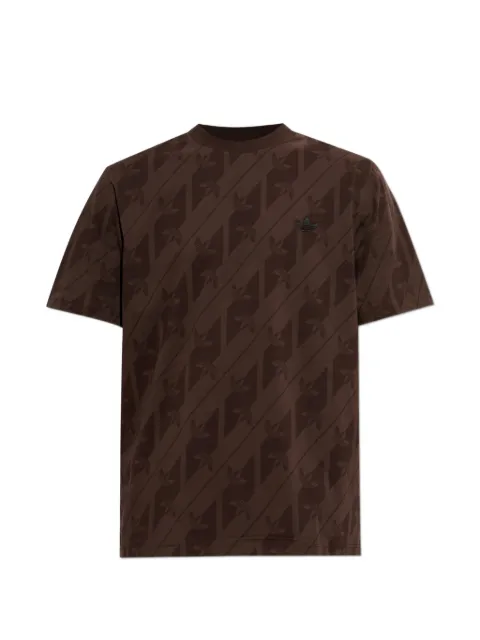 adidas monogram-print logo-patch T-shirt