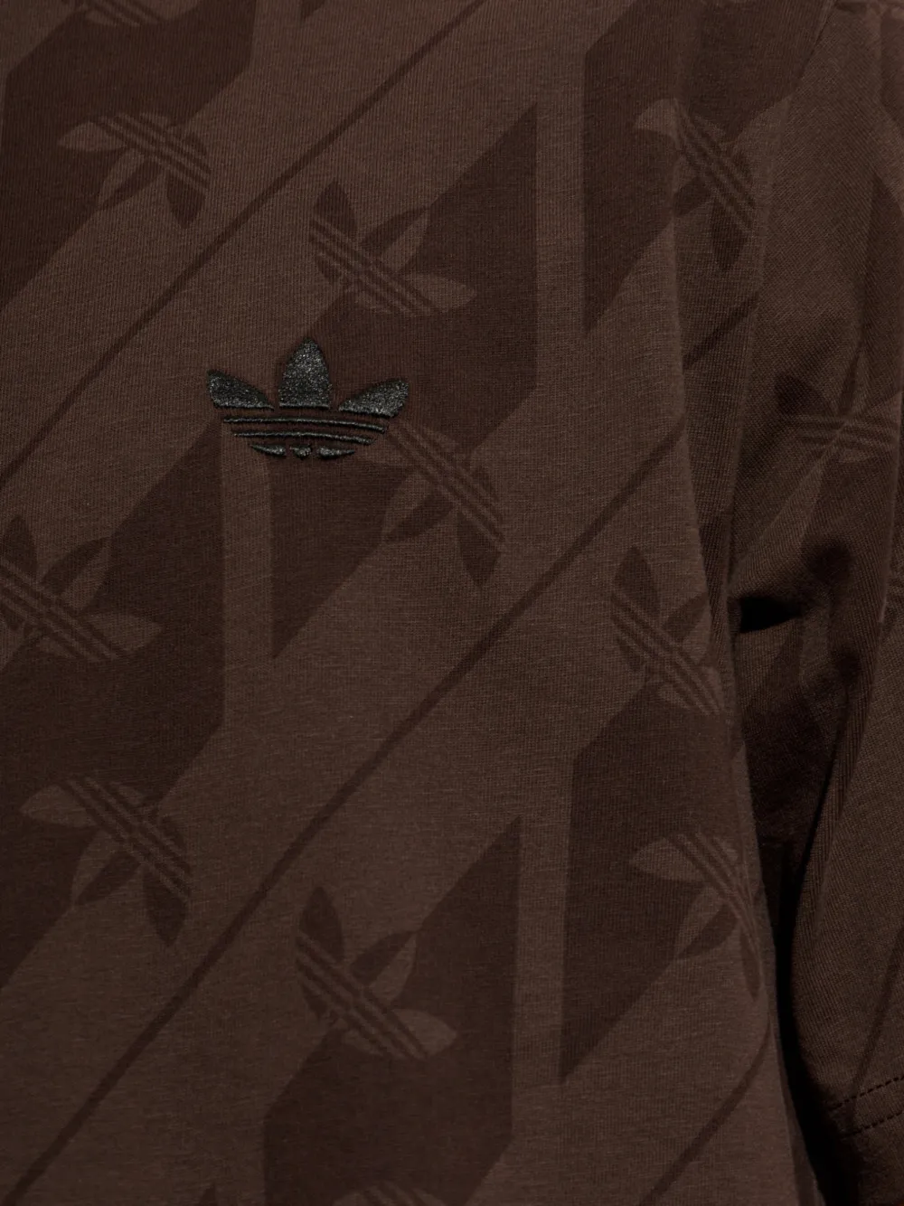 adidas monogram-print logo-patch T-shirt Bruin
