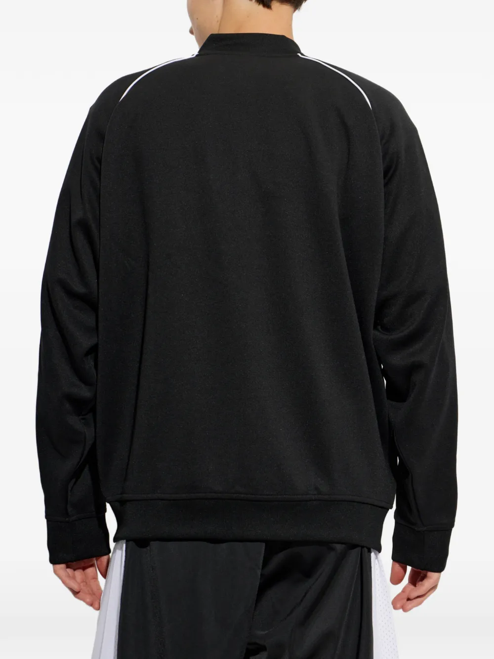 adidas logo-embroidered sweatshirt Zwart