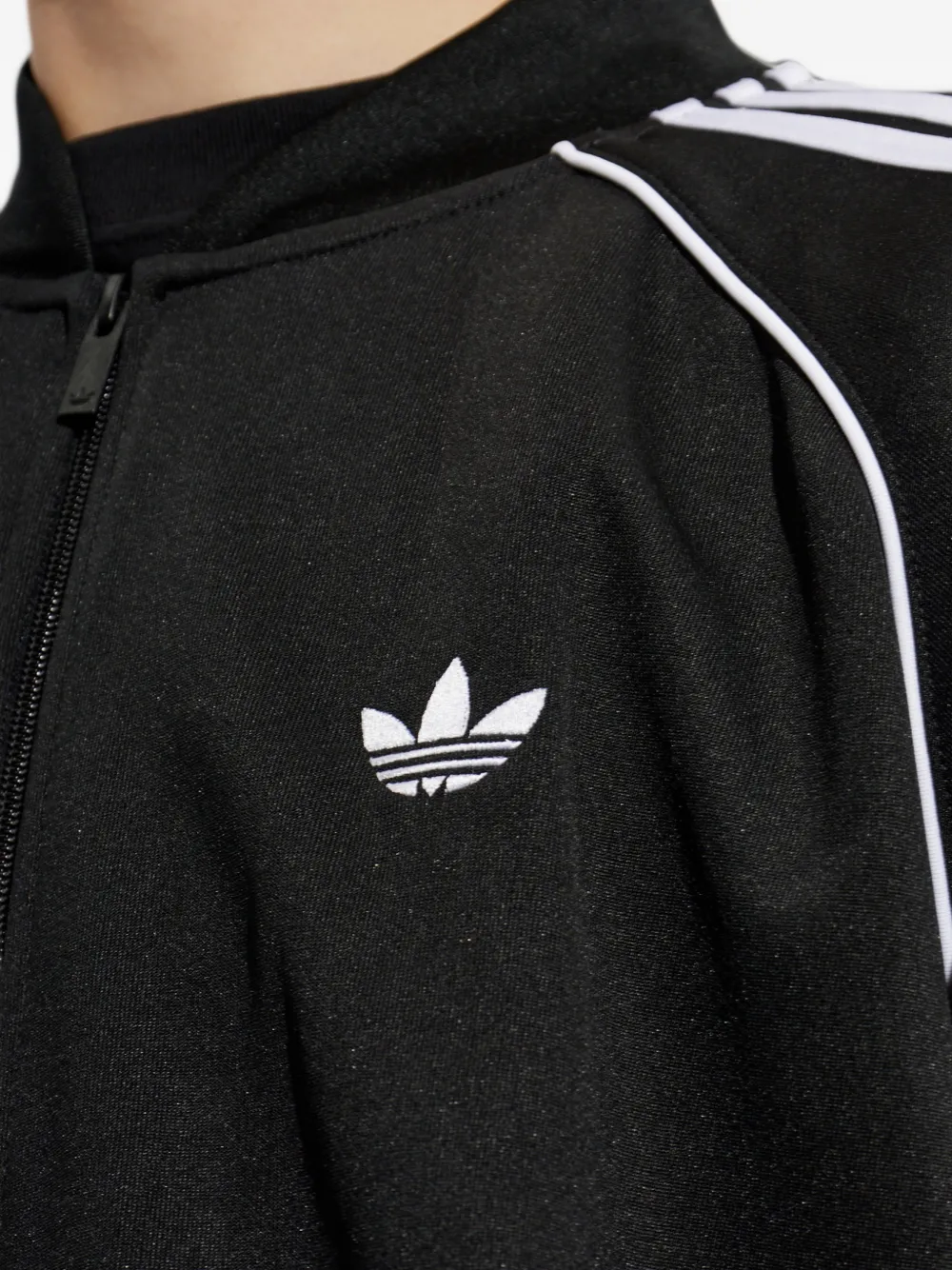 adidas logo-embroidered sweatshirt Zwart