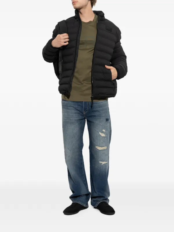 EA7ブラックキルティングロングジャケット M Ea7 Emporio Armani Quilted Jacket | ブラック | FARFETCH JP