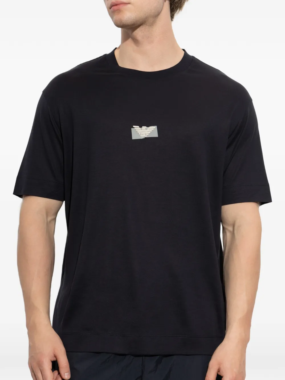 Emporio Armani T-shirt met logoprint Blauw