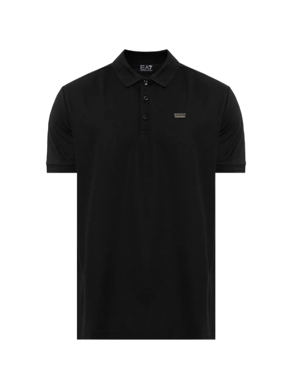 Ea7 Emporio Armani logo-plaque polo shirt - Nero