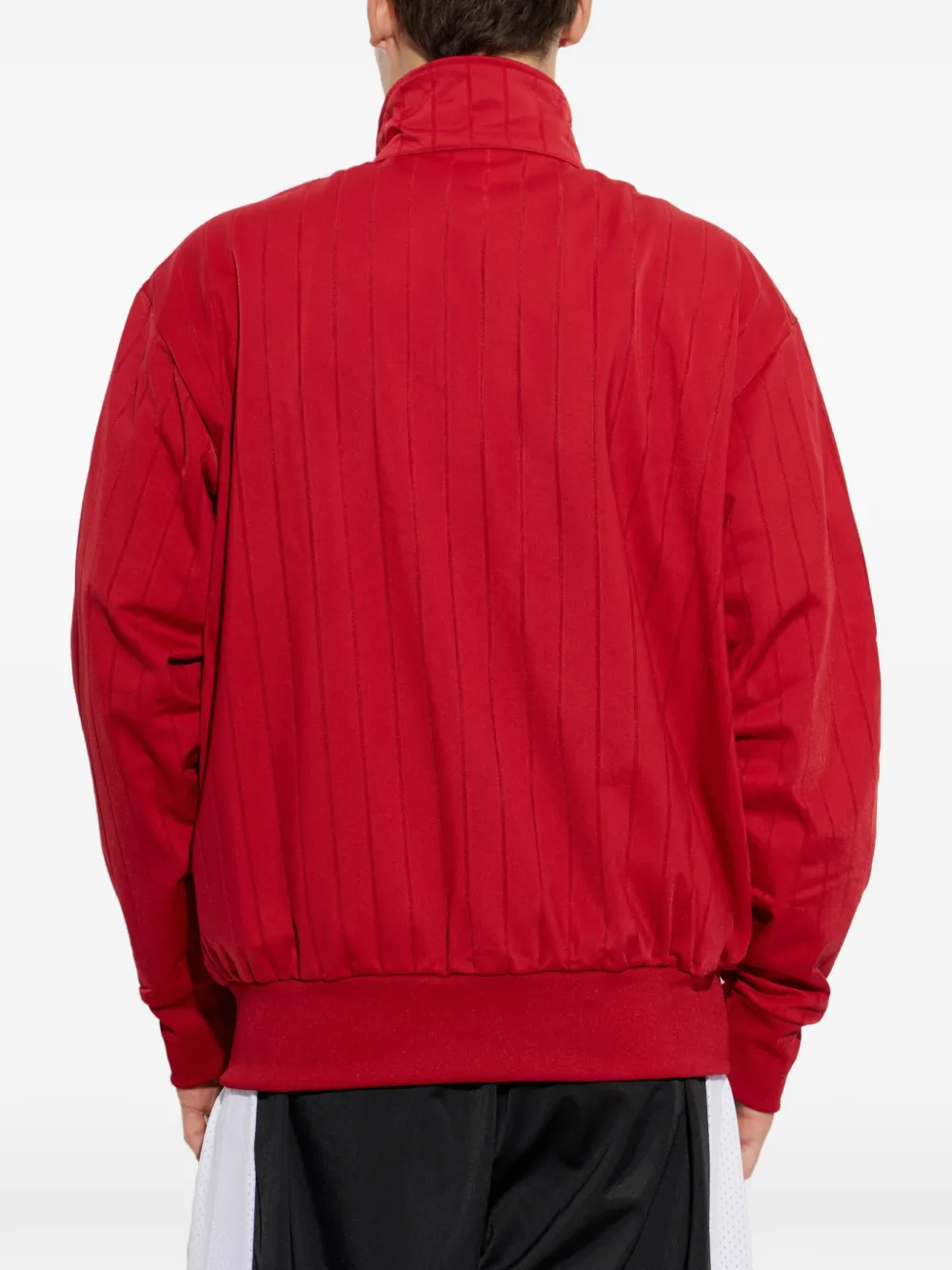 adidas logo-embroidered zip-up sweater Rood