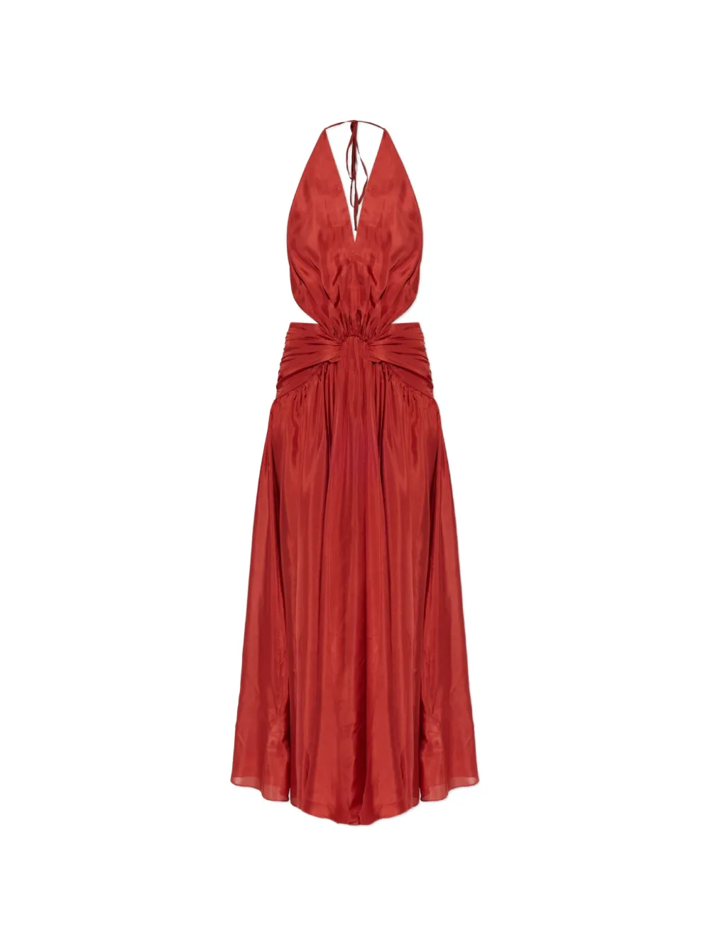 ZIMMERMANN Indra plunge-neckline cut-out maxi dress - Red
