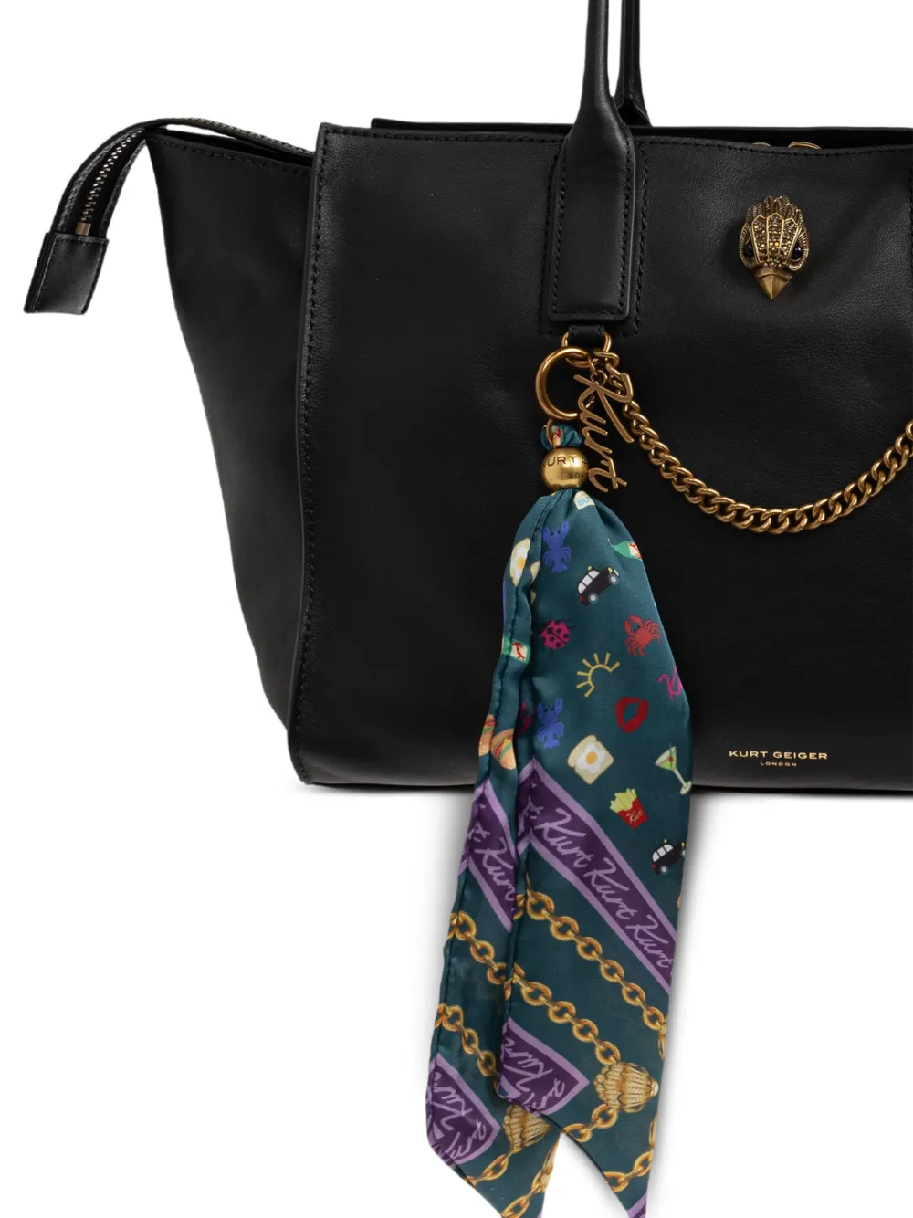 Kurt Geiger London Sloane leren shopper Zwart