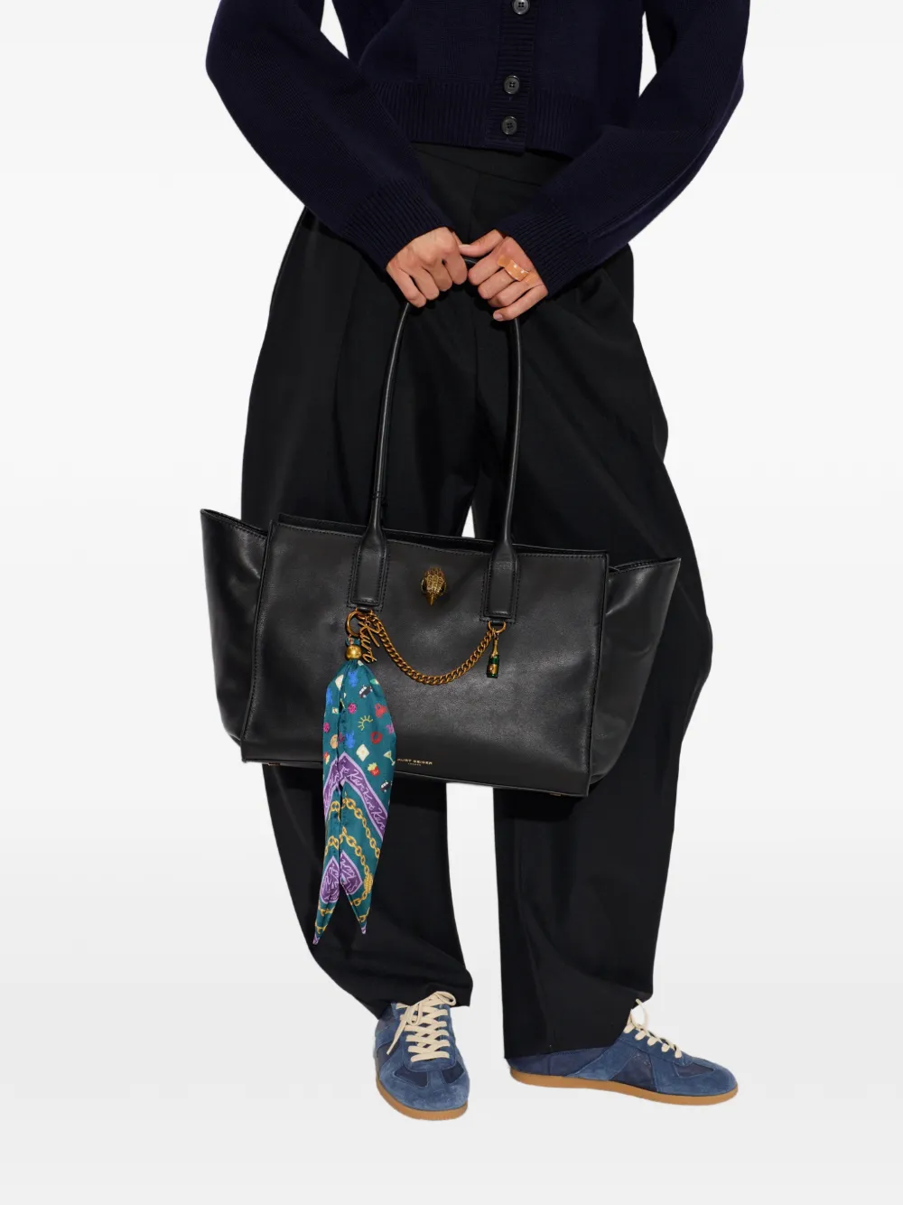 Kurt Geiger London Sloane leren shopper Zwart