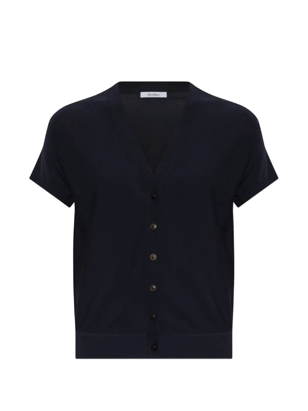 Max Mara V-neck button-up top - Blu