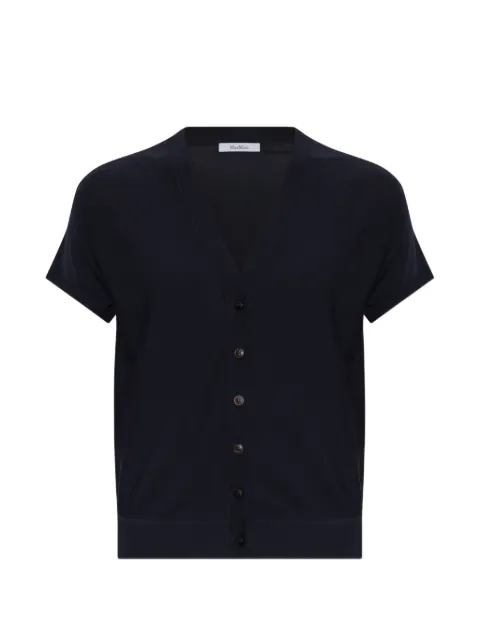 Max Mara V-neck button-up top
