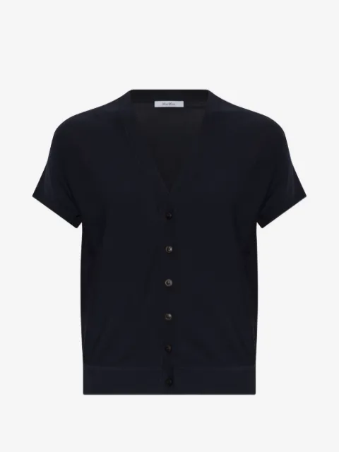 Max Mara V-neck button-up top