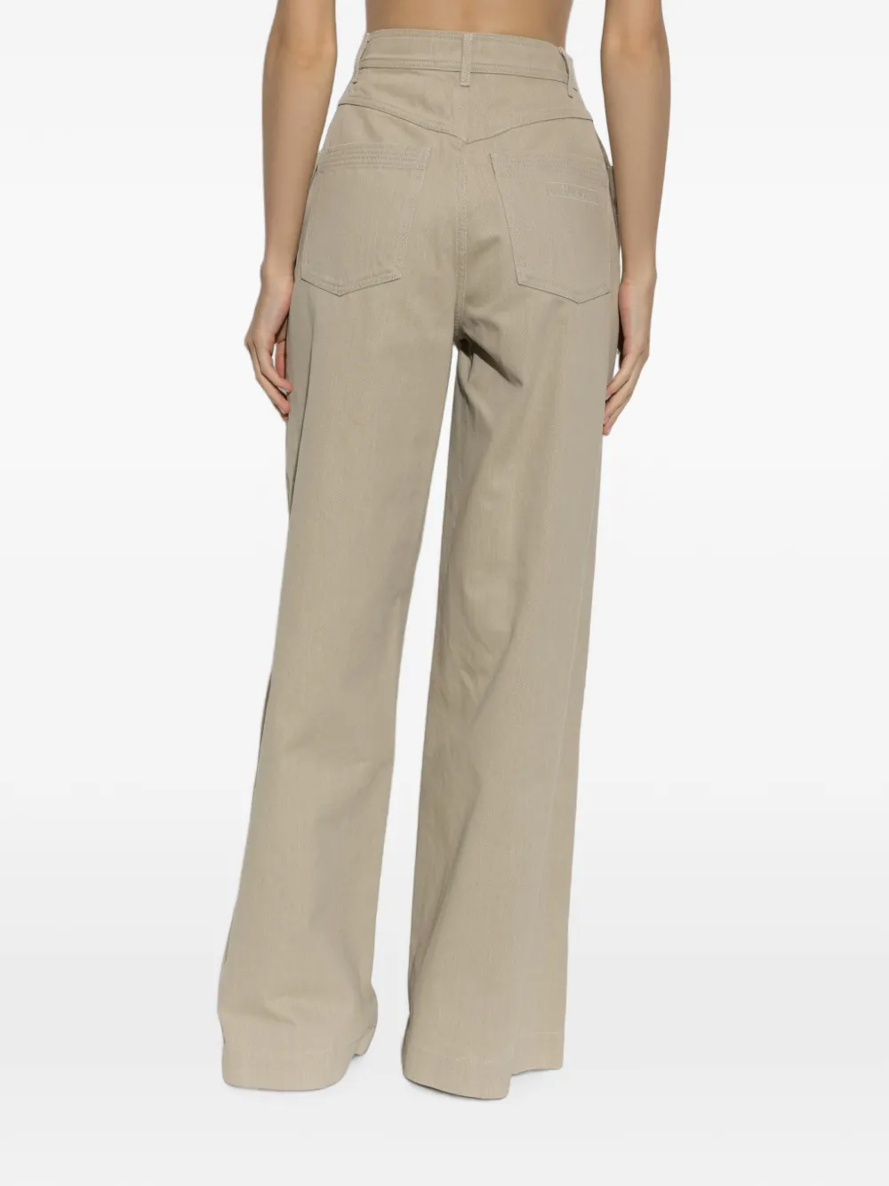 Max Mara Alamaro jeans met wijde pijpen Beige