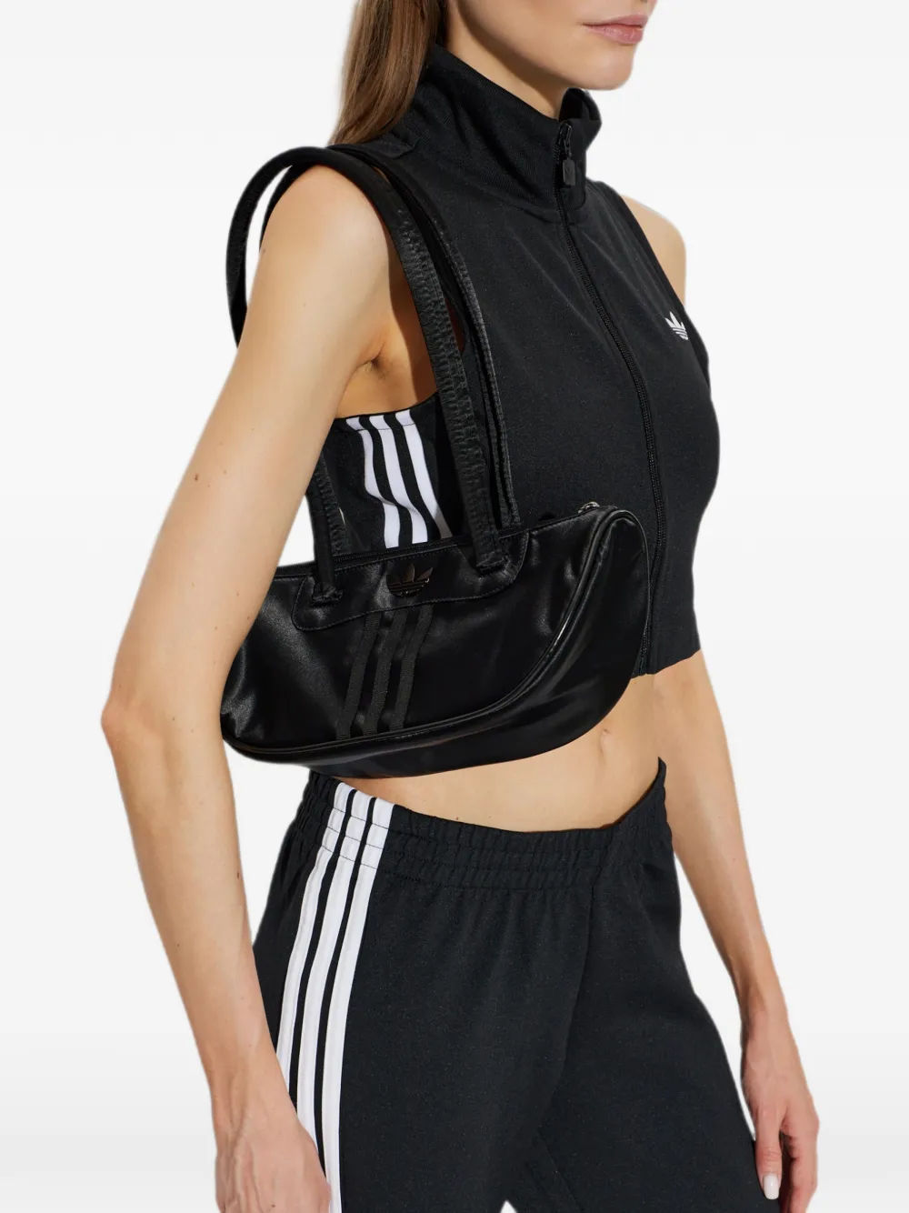 adidas logo-plaque shoulder bag Zwart