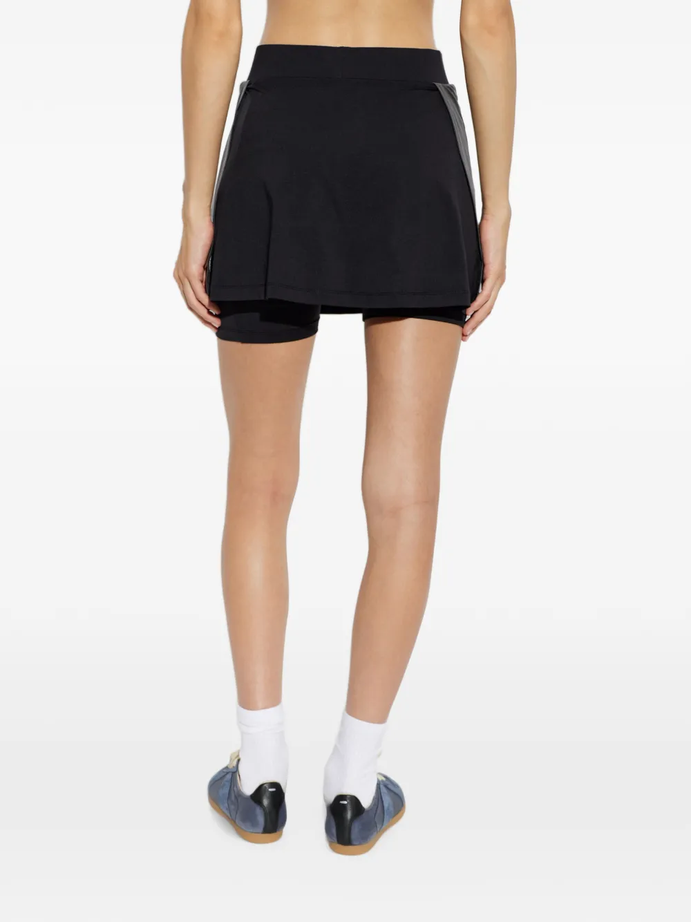 Ea7 Emporio Armani Skorts met logoprint en vlakken Zwart