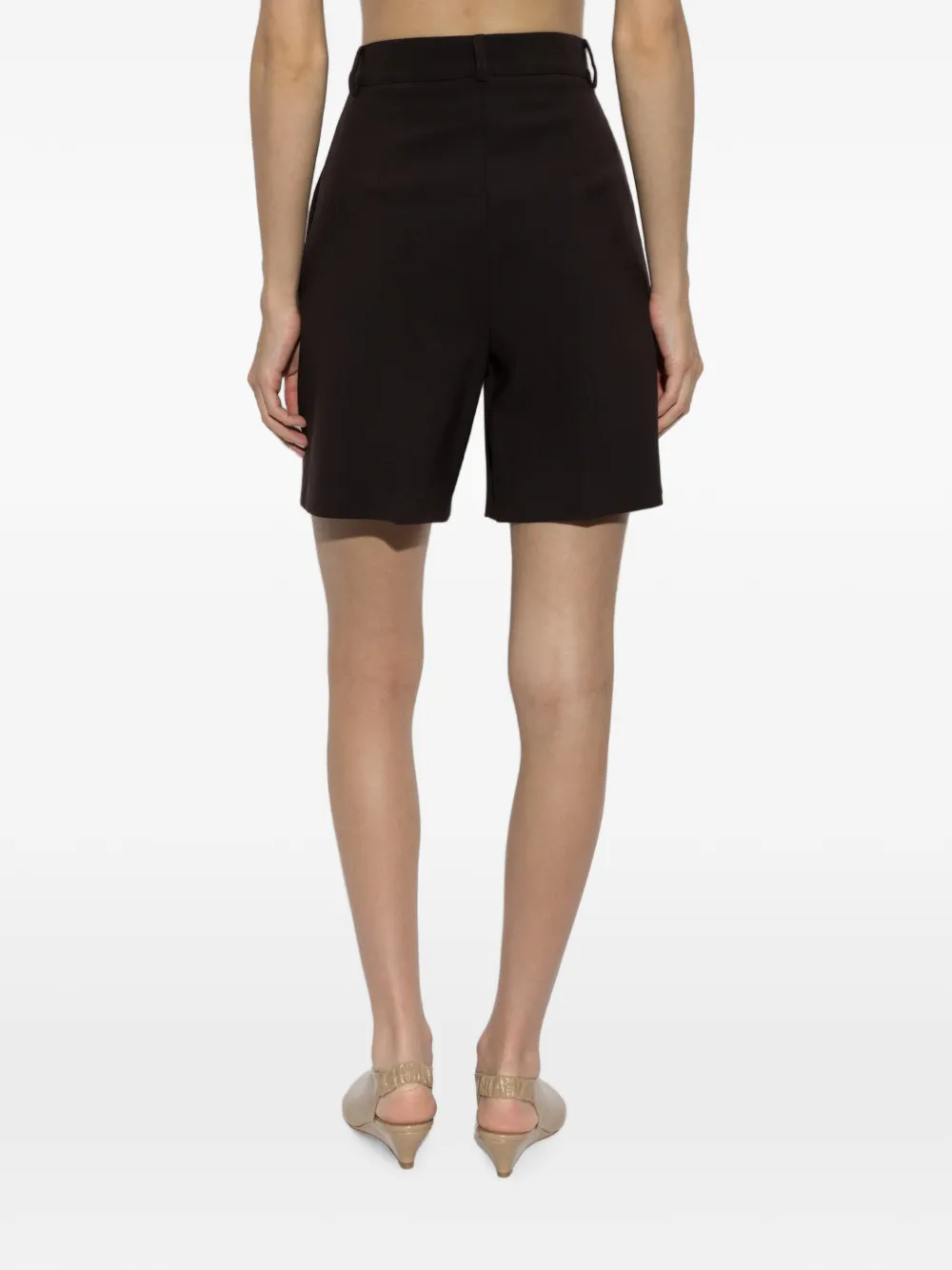 Max Mara Sauna geplooide shorts Bruin